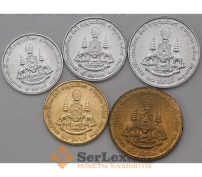 Монета Таиланд набор 1, 5, 10, 25, 50 сатанг 1996 aUNC-UNC 50 лет правления Рамы IX арт. 23956