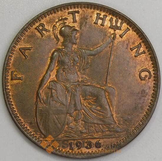 Великобритания фартинг 1936 КМ825 aUNC арт. 56023 Великобритания фартинг 1936 КМ825 aUNC арт. 56023