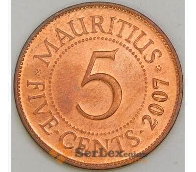 Маврикий 5 центов 2007 КМ52 UNC арт. 56404