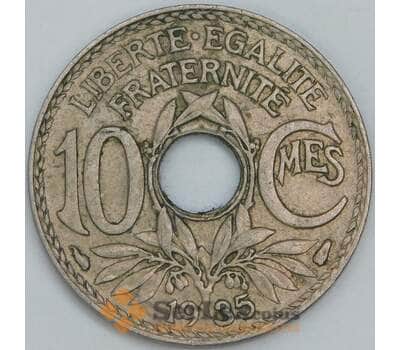Франция 10 сантимов 1935 КМ866a XF  арт. 57024