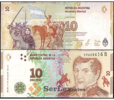 Банкнота Аргентина 10 песо 2016 Р360 UNC арт. 21813