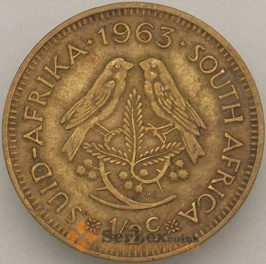 Южная Африка ЮАР 1/2 цента 1963 КМ56 VF (J05.19) арт. 18644