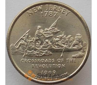 Монета США 25 центов 1999 P КМ295 UNC Нью-Джерси (J05.19) арт. 15310