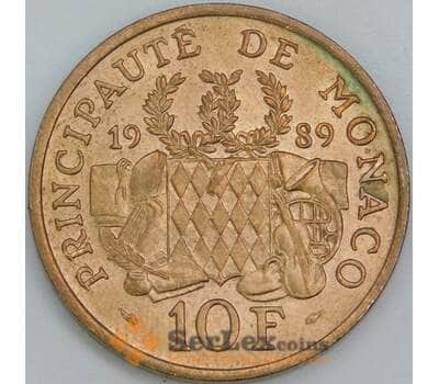 Монако 10 франков 1989 UC208 aUNC 25-я годовщина - Смерть Принца Пьера арт. 56523