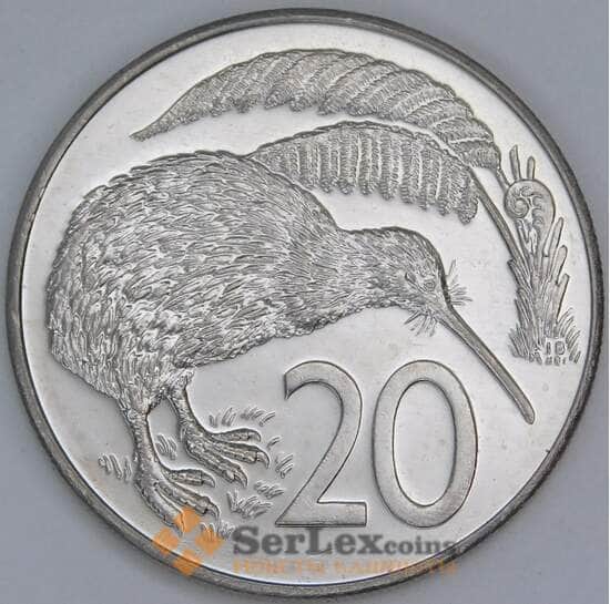 Новая Зеландия 20 центов 1987 КМ62 AU арт. 56507