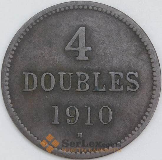 Гернси 4 дубля 1910 КМ5 VF арт. 56675