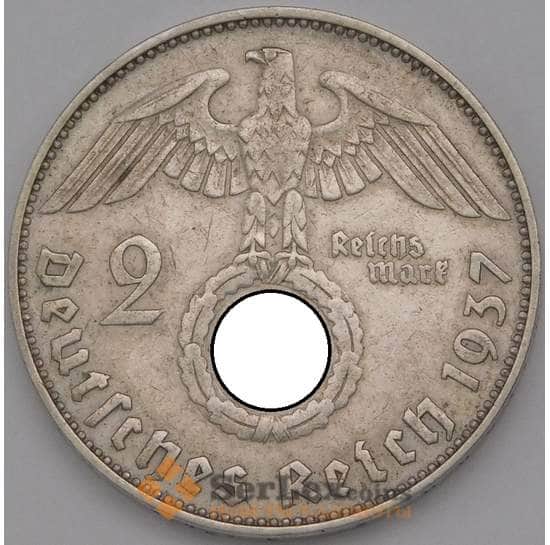 Германия 2 марки 1937 J КМ93 XF арт. 37021