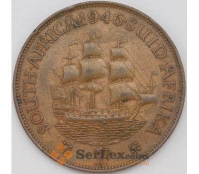 Монета Южная Африка ЮАР 1 пенни 1946 КМ25 XF арт. 22761