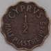 Кипр монета 1/2 пиастра 1945 КМ22а VF арт. 42206