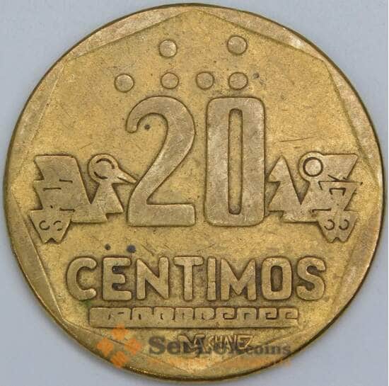 Перу 20 сентимо 1993 КМ306 VF арт. 57618