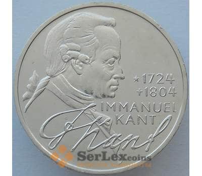 Монета Германия 5 марок 1974 КМ139 UNC Серебро Иммануил Кант (J05.19) арт. 15959