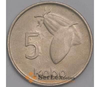 Нигерия монета 5 кобо 1974 КМ9.1 aUNC арт. 43513
