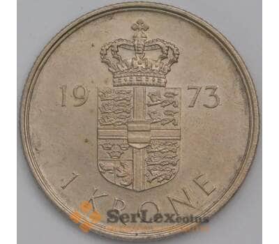 Монета Дания 1 крона 1973 КМ862 AU арт. 38918