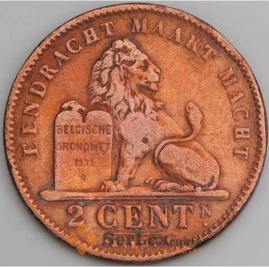 Бельгия 2 сантима 1905 КМ36 VF DER BELGE арт. 46678