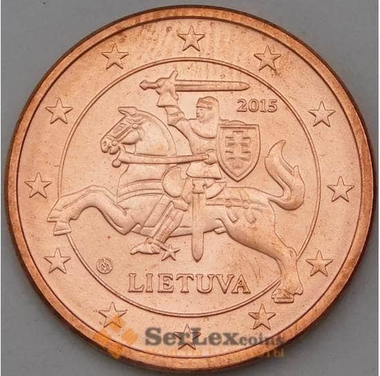 Литва 5 центов 2015 КМ207 UNC арт. 29040