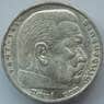 Германия 5 марок (рейхсмарок) 1936 G КМ86 aUNC Серебро (J05.19) арт. 14753
