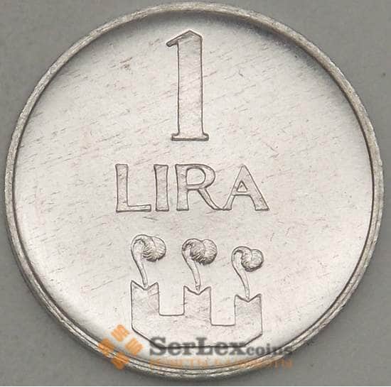 Сан-Марино монета 1 лира 1972 КМ14 UNC  арт. 21524