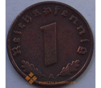 Монета Германия 1 пфенниг (рейхспфенниг) 1938 А КМ89 XF (J05.19) арт. 15019