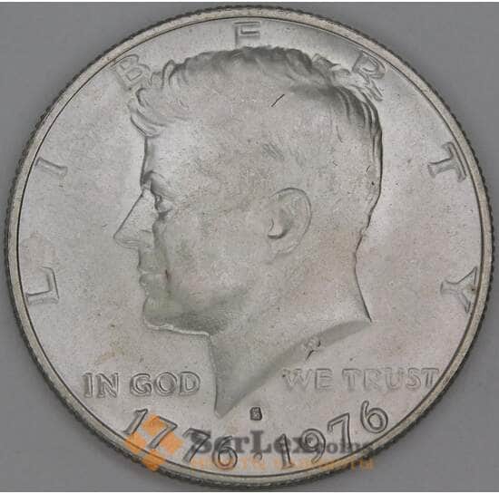 США 1/2 доллара 1976 S КМ205а UNC Индепенденс Холл арт. 53591