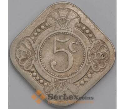 Нидерланды монета 5 центов 1914 КМ153 VF арт. 43300