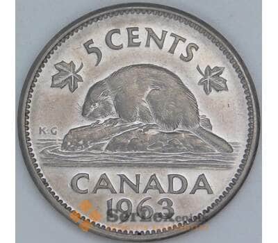Канада 5 центов 1963 КМ57 VF арт. 56569