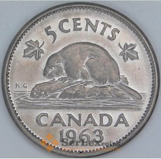 Канада 5 центов 1963 КМ57 VF арт. 56569 Канада 5 центов 1963 КМ57 VF арт. 56569
