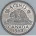 Канада 5 центов 1963 КМ57 VF арт. 56569