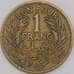 Тунис монета 1 франк 1921 КМ247 XF арт. 43287