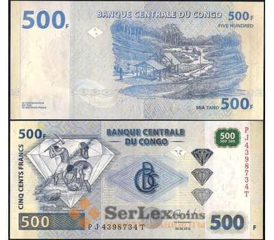 Банкнота Конго 500 Франков 2002 Р96 UNC арт. 22501
