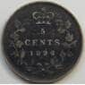 Канада 5 центов 1896 КМ2 F+ Серебро арт. С04980