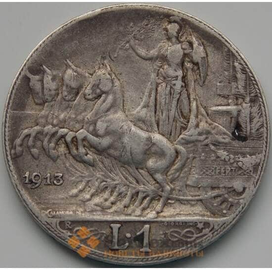 Италия 1 лира 1913 КМ45 VF Серебро арт. 5071