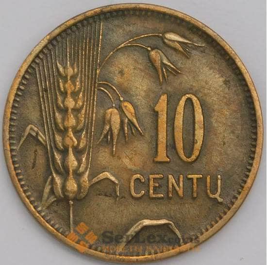 Литва монета 10 центов 1925 КМ73 XF арт. 5075