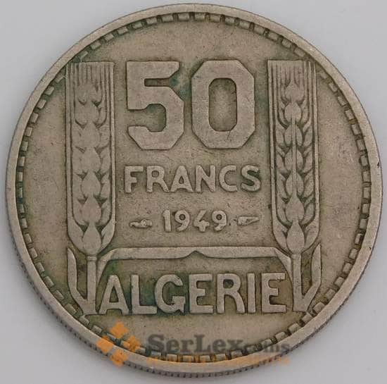 Алжир 50 франков 1949 КМ92 VF арт. 5113