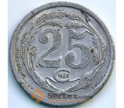 Монета Алжир 25 сантим 1922 КМTne5 VF арт. 5115