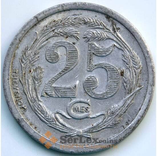 Алжир 25 сантим 1922 КМTne5 VF арт. 5115
