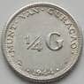 Кюрасао 1/4 гульдена 1944 КМ44 XF Серебро арт. 5160