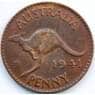 Австралия 1 пенни 1941 КМ36 XF арт. 5124