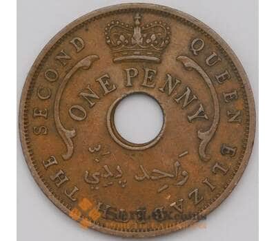 Монета Британская Западная Африка 1 пенни 1956 КМ33 XF арт. 5126