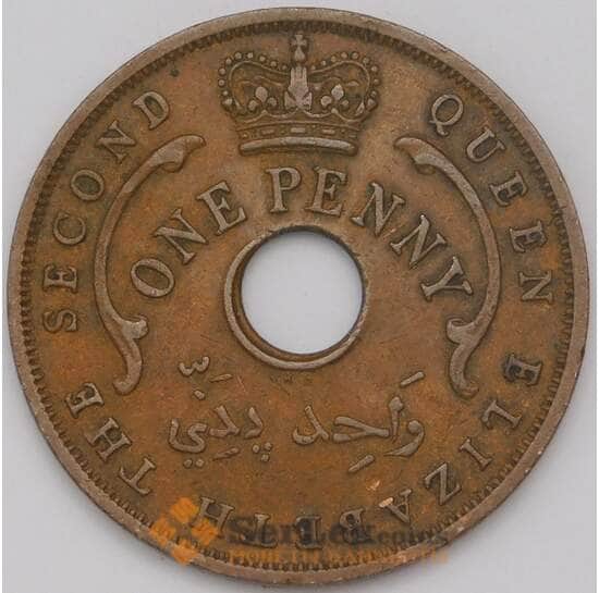 Британская Западная Африка 1 пенни 1956 КМ33 XF арт. 5126