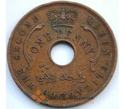 Монета Британская Западная Африка 1 пенни 1957 КМ33 XF арт. 5127