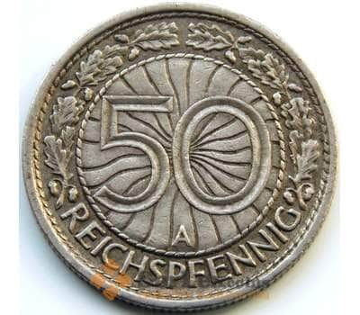 Монета Германия 50 пфеннигов 1928 A КМ49 XF арт. 5138