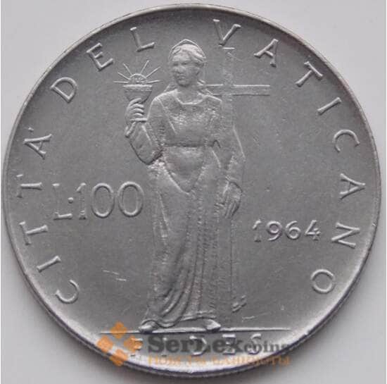 Ватикан 100 лир 1964 КМ82 XF арт. 5143