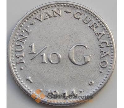 Монета Кюрасао 1/10 гульдена 1944 КМ43 XF Серебро арт. 5151