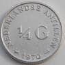 Нидерландские Антиллы 1/4 гульдена 1970 КМ4 XF Серебро арт. 5159