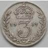 Великобритания 3 пенса 1917 КМ813 VF Серебро арт. 5162