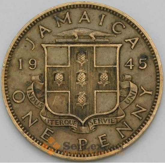 Ямайка 1 пенни 1945 КМ32 VF арт. 5186