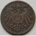 Монета Германия 1 пфенниг 1896 Е КМ10 VF арт. 5205