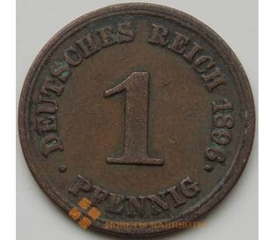 Монета Германия 1 пфенниг 1896 Е КМ10 VF арт. 5205