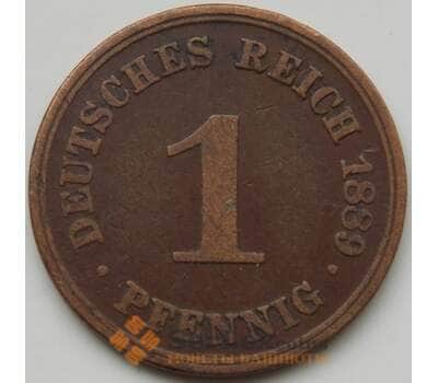Монета Германия 1 пфенниг 1889 А КМ1 VF арт. 5206