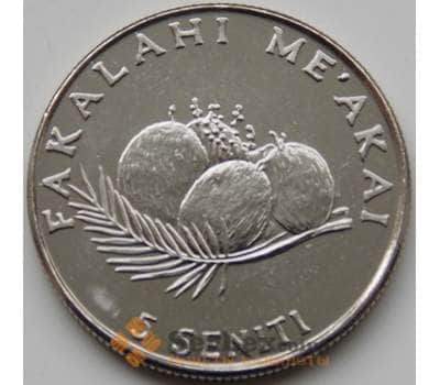 Монета Тонга 5 сенити 2005 КМ68 UNC ФАО арт. 5239
